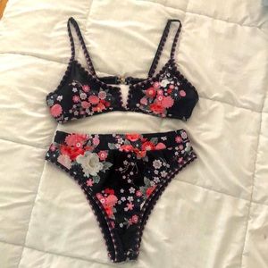 Bikinishe Floral High Waist Swimsuit